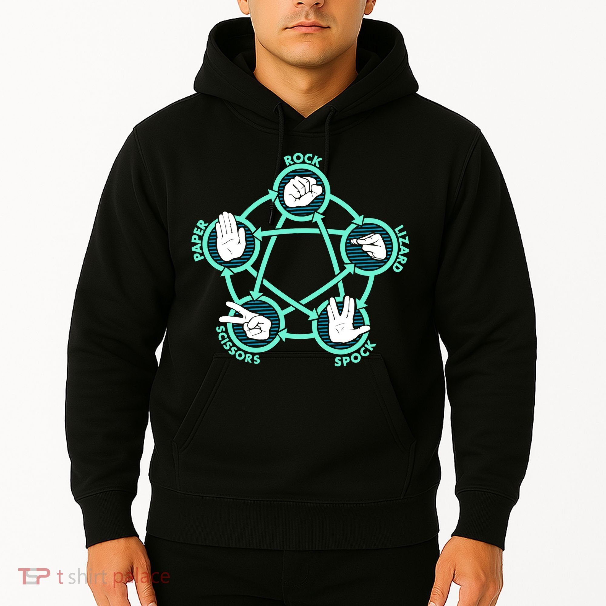 Rock Paper Scissors Spock Lizard Funny Game Hoodie