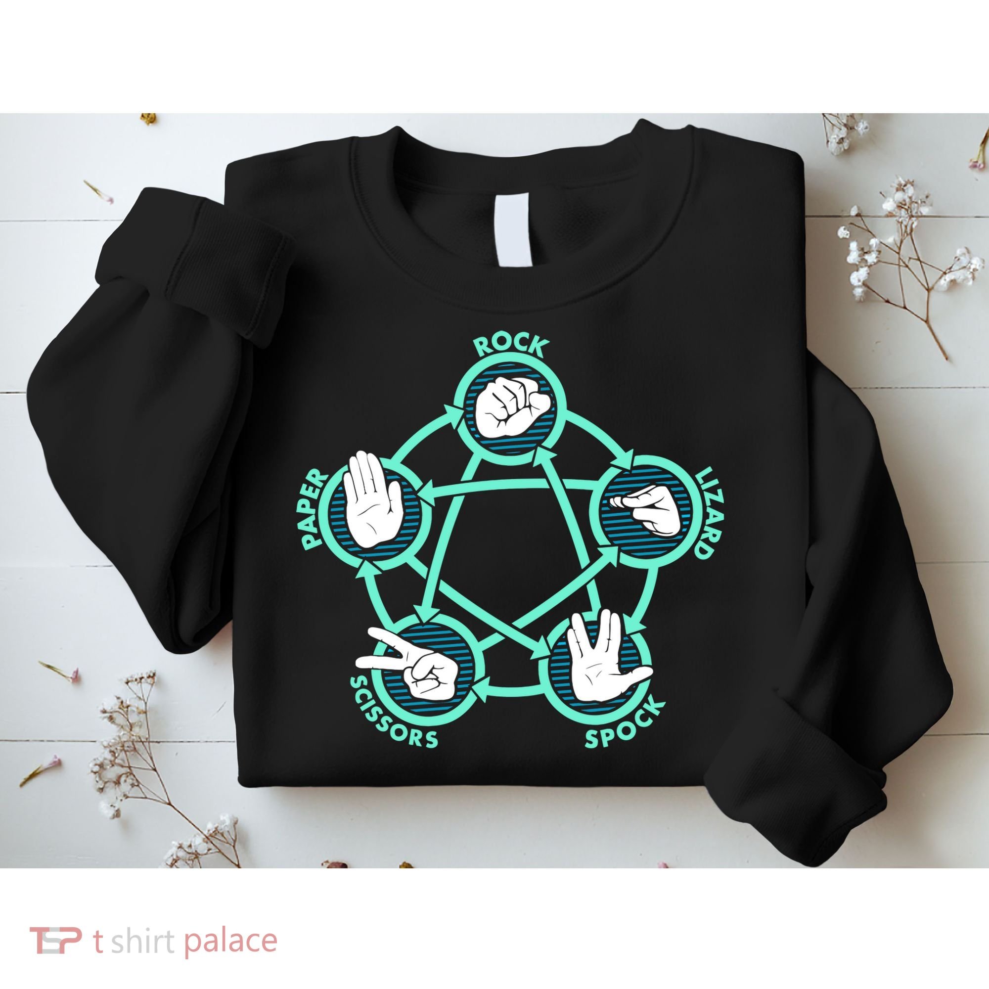 Rock Paper Scissors Spock Lizard Funny Game Sweatshirt
