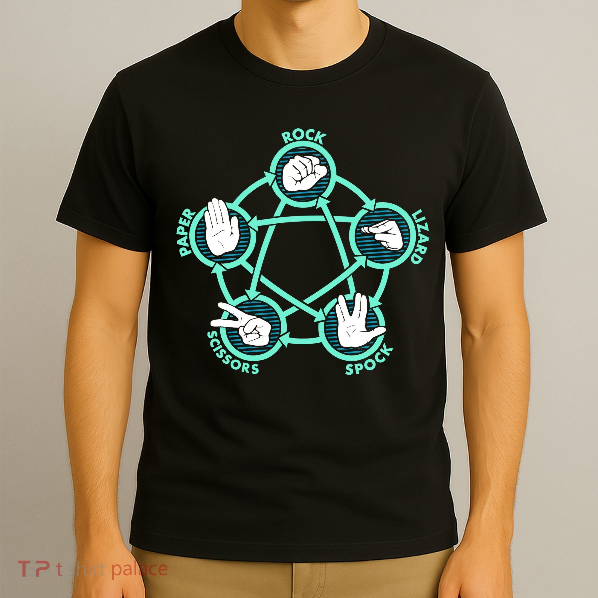 Rock Paper Scissors Spock Lizard Funny Game T-Shirt