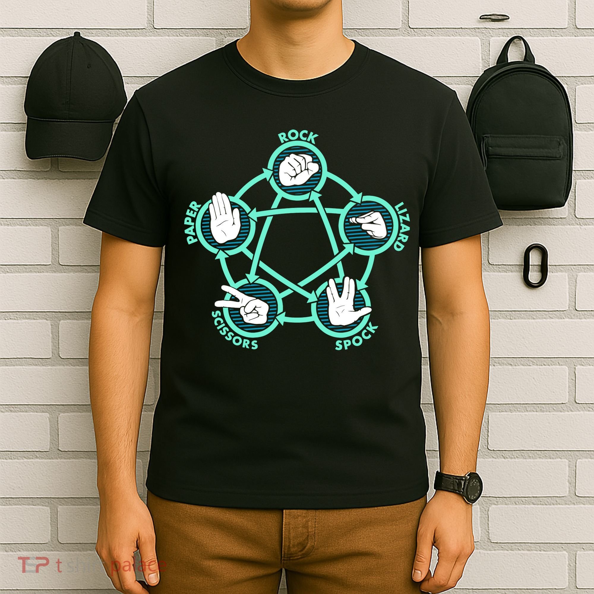 Rock Paper Scissors Spock Lizard Funny Game T-Shirt