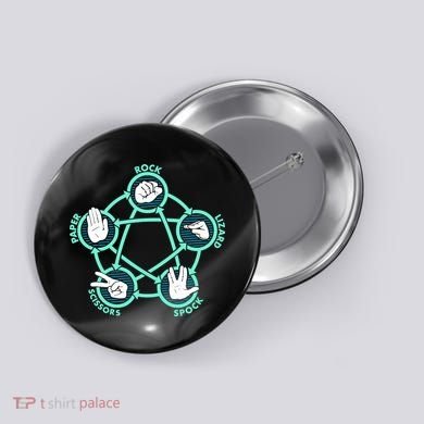 Rock Paper Scissors Spock Lizard Funny Game Button