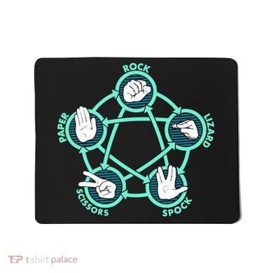 Rock Paper Scissors Spock Lizard Funny Game Mousepad