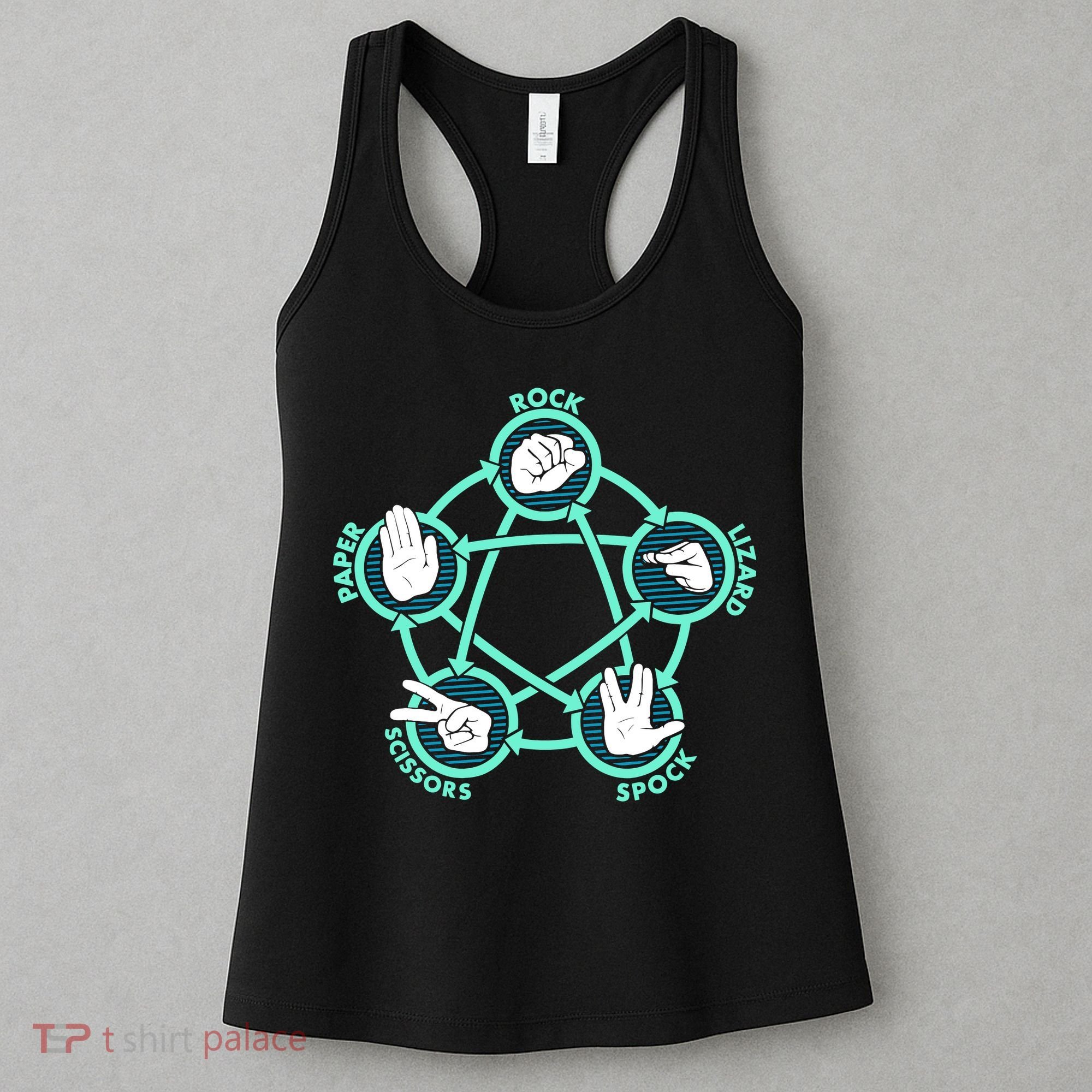 Rock Paper Scissors Spock Lizard Funny Game Women's Tank Top