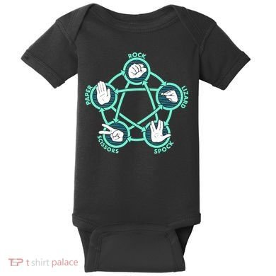 Rock Paper Scissors Spock Lizard Funny Game Baby Bodysuit