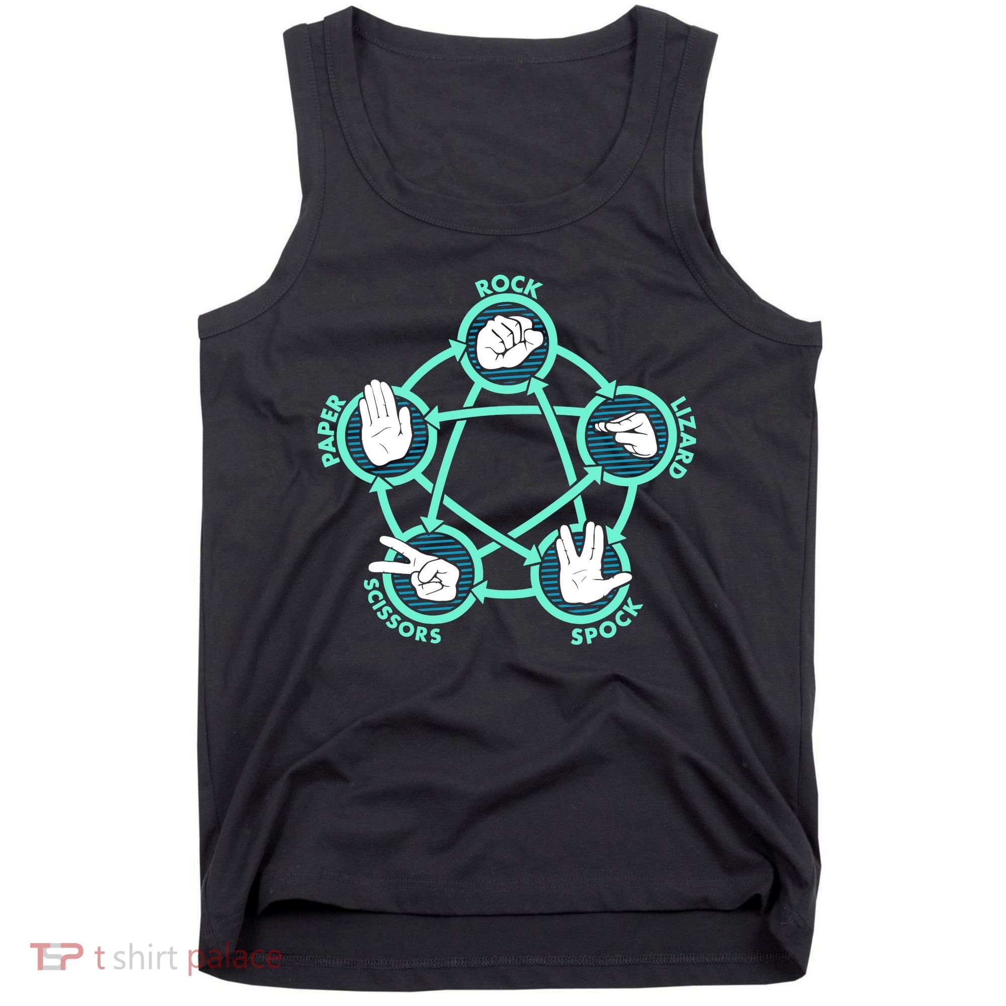Rock Paper Scissors Spock Lizard Funny Game Tank Top