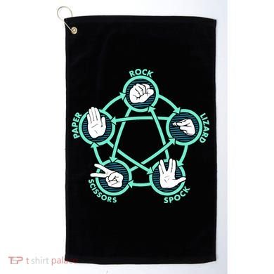 Rock Paper Scissors Spock Lizard Funny Game Golf Towel