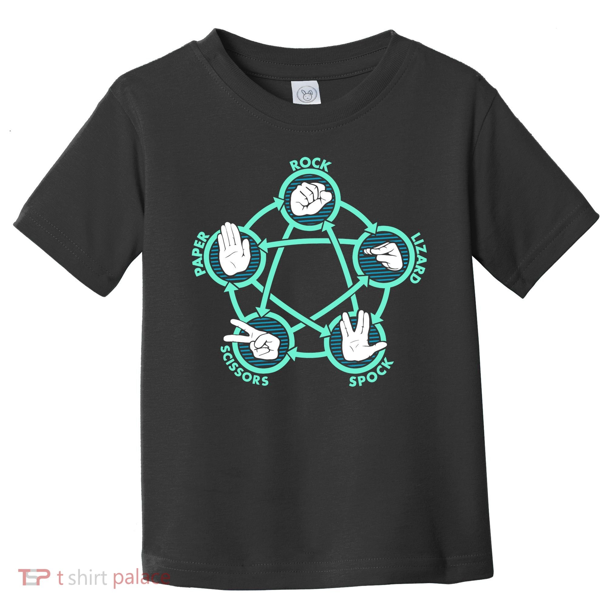 Rock Paper Scissors Spock Lizard Funny Game Toddler T-Shirt