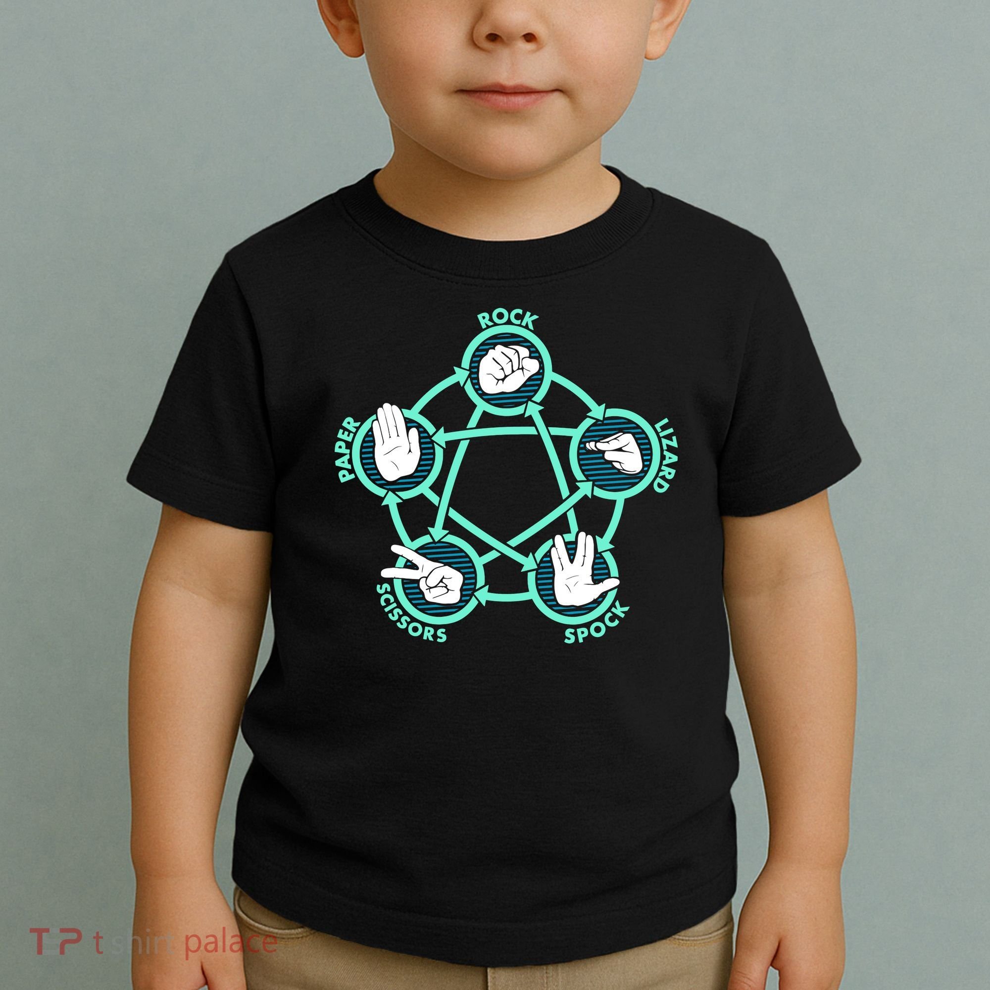 Rock Paper Scissors Spock Lizard Funny Game Toddler T-Shirt