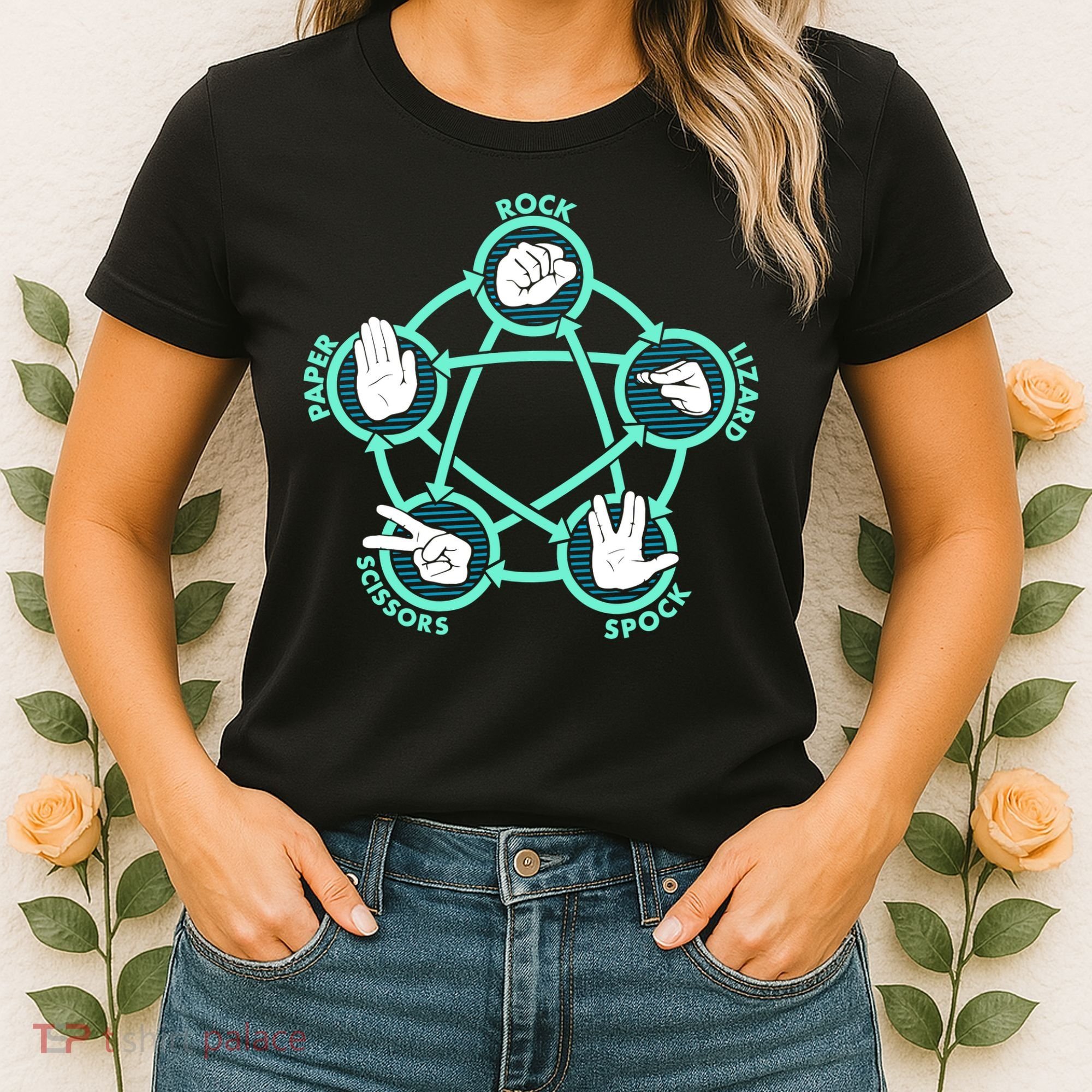 Rock Paper Scissors Spock Lizard Funny Game Women's T-Shirt