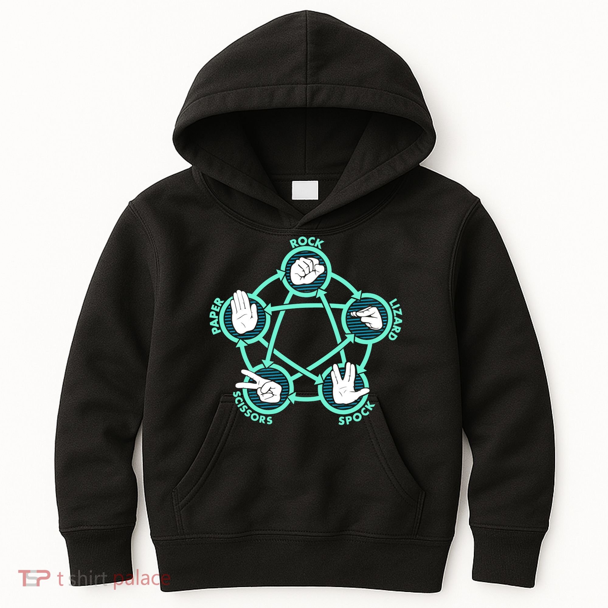 Rock Paper Scissors Spock Lizard Funny Game Kids Hoodie