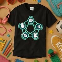 Rock Paper Scissors Spock Lizard Funny Game Kids T-Shirt thumb 3