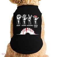 Rock Paper Scissors Table Saw Carpenter Craftsman Woodworker Doggie Tank thumb 0