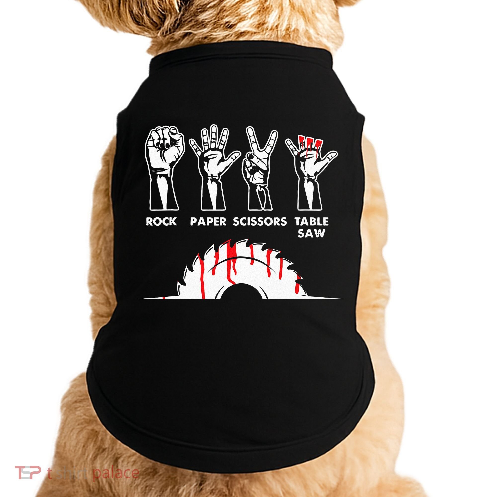 Rock Paper Scissors Table Saw Carpenter Craftsman Woodworker Doggie Tank