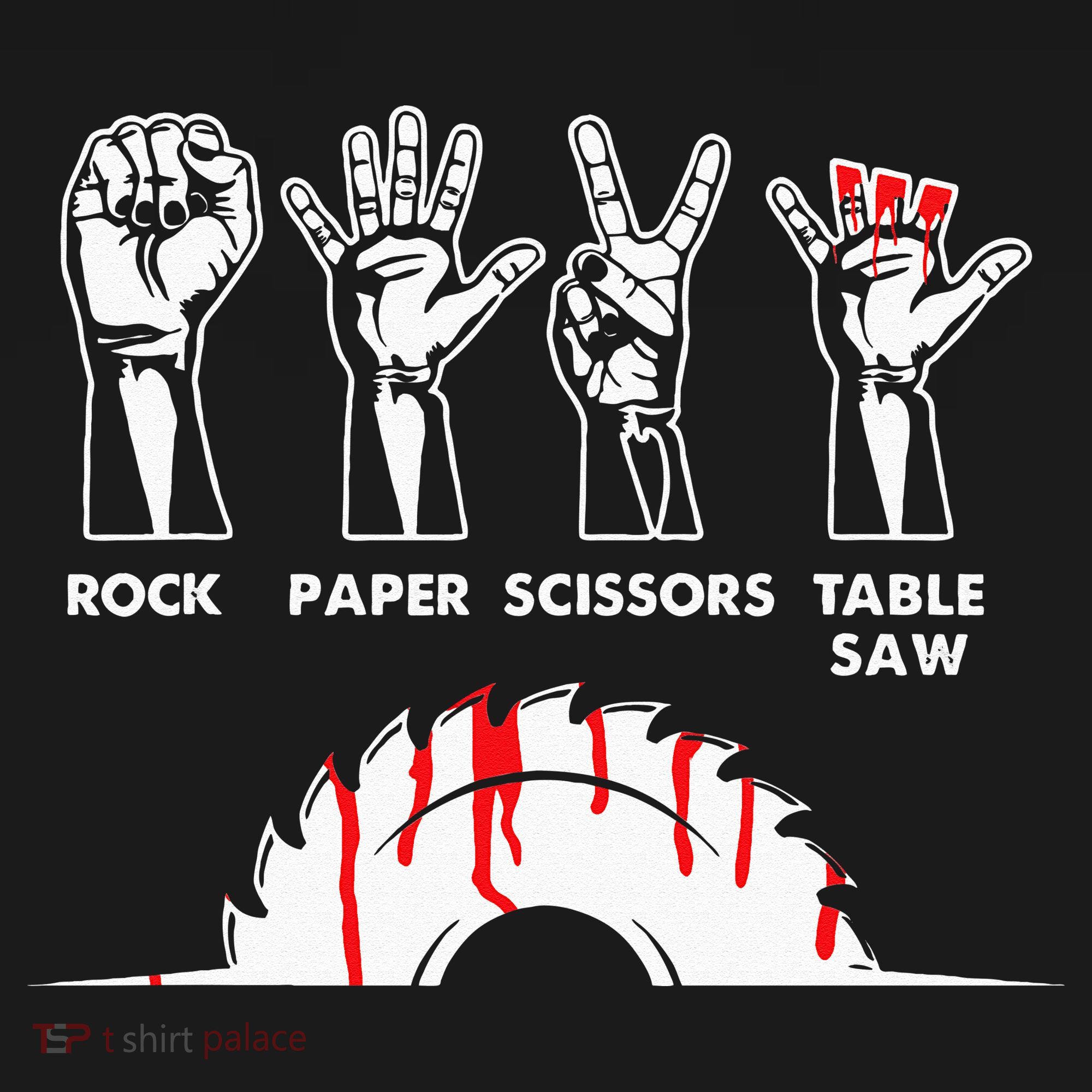 Rock Paper Scissors Table Saw Carpenter Craftsman Woodworker Long Sleeve Shirt