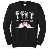 Rock Paper Scissors Table Saw Carpenter Craftsman Woodworker Sweatshirt thumb 0