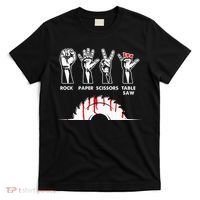 Rock Paper Scissors Table Saw Carpenter Craftsman Woodworker T-Shirt thumb 0