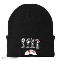 Rock Paper Scissors Table Saw Carpenter Craftsman Woodworker Beanie thumb 0