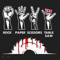 Rock Paper Scissors Table Saw Carpenter Craftsman Woodworker Beanie thumb 2