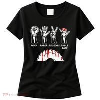Rock Paper Scissors Table Saw Carpenter Craftsman Woodworker Women's T-Shirt thumb 0