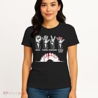 Rock Paper Scissors Table Saw Carpenter Craftsman Woodworker Women's T-Shirt thumb 4