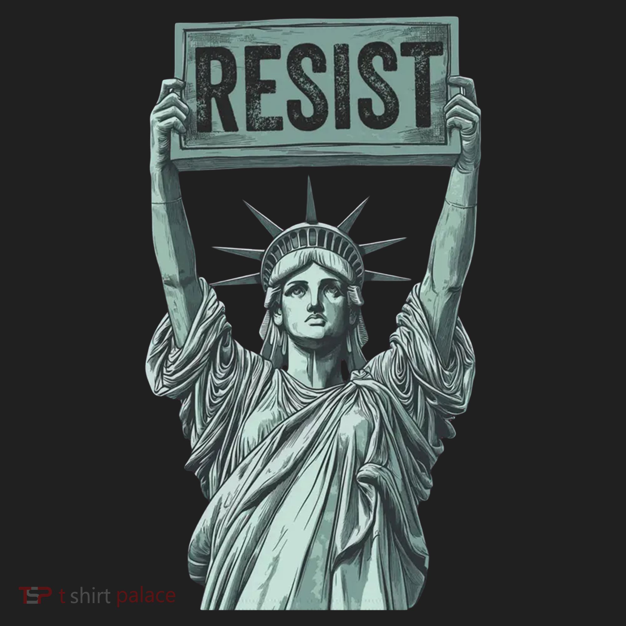 Resist Protest Statue Of Liberty Women's Sweatshirt