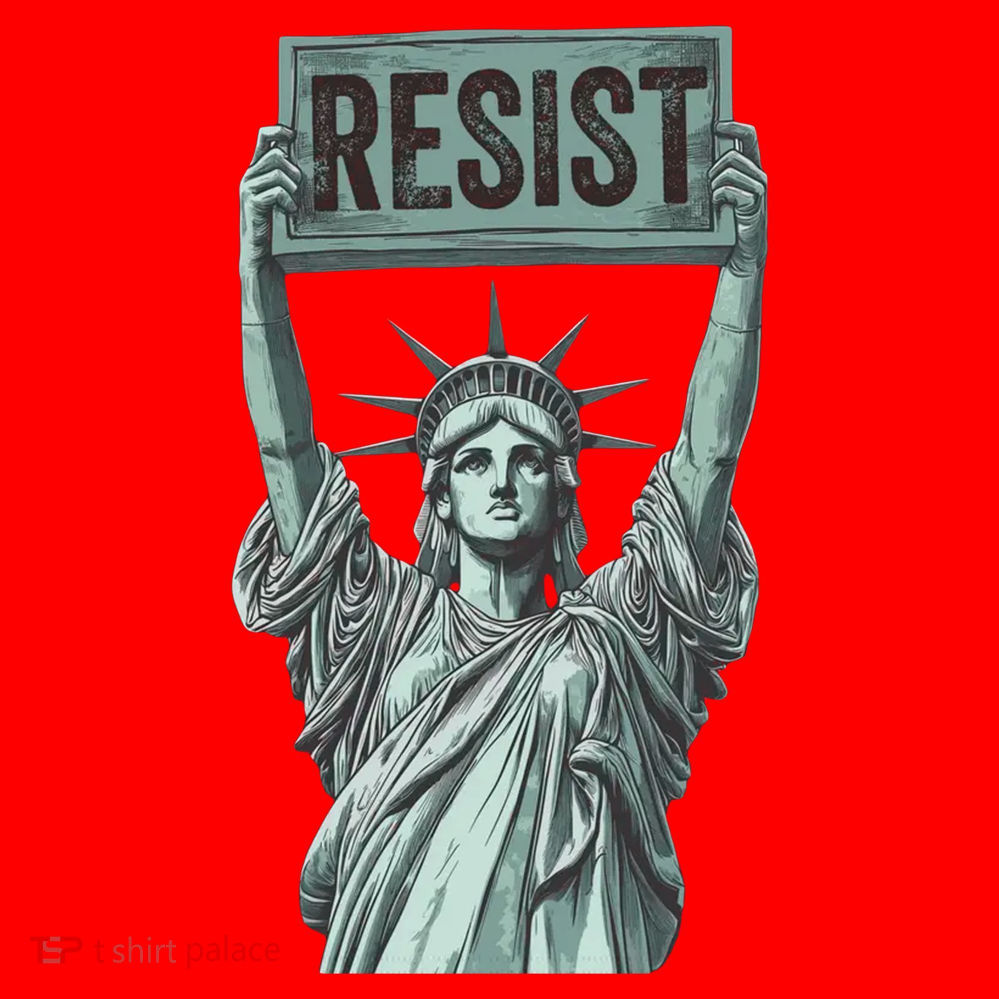 Resist Protest Statue Of Liberty Santa Hat