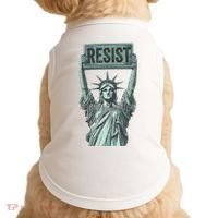 Resist Protest Statue Of Liberty Doggie Tank thumb 0