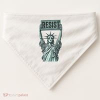 Resist Protest Statue Of Liberty USA-Made Doggie Bandana thumb 0