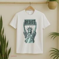 Resist Protest Statue Of Liberty T-Shirt thumb 2