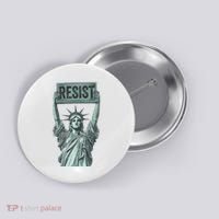 Resist Protest Statue Of Liberty Button thumb 0