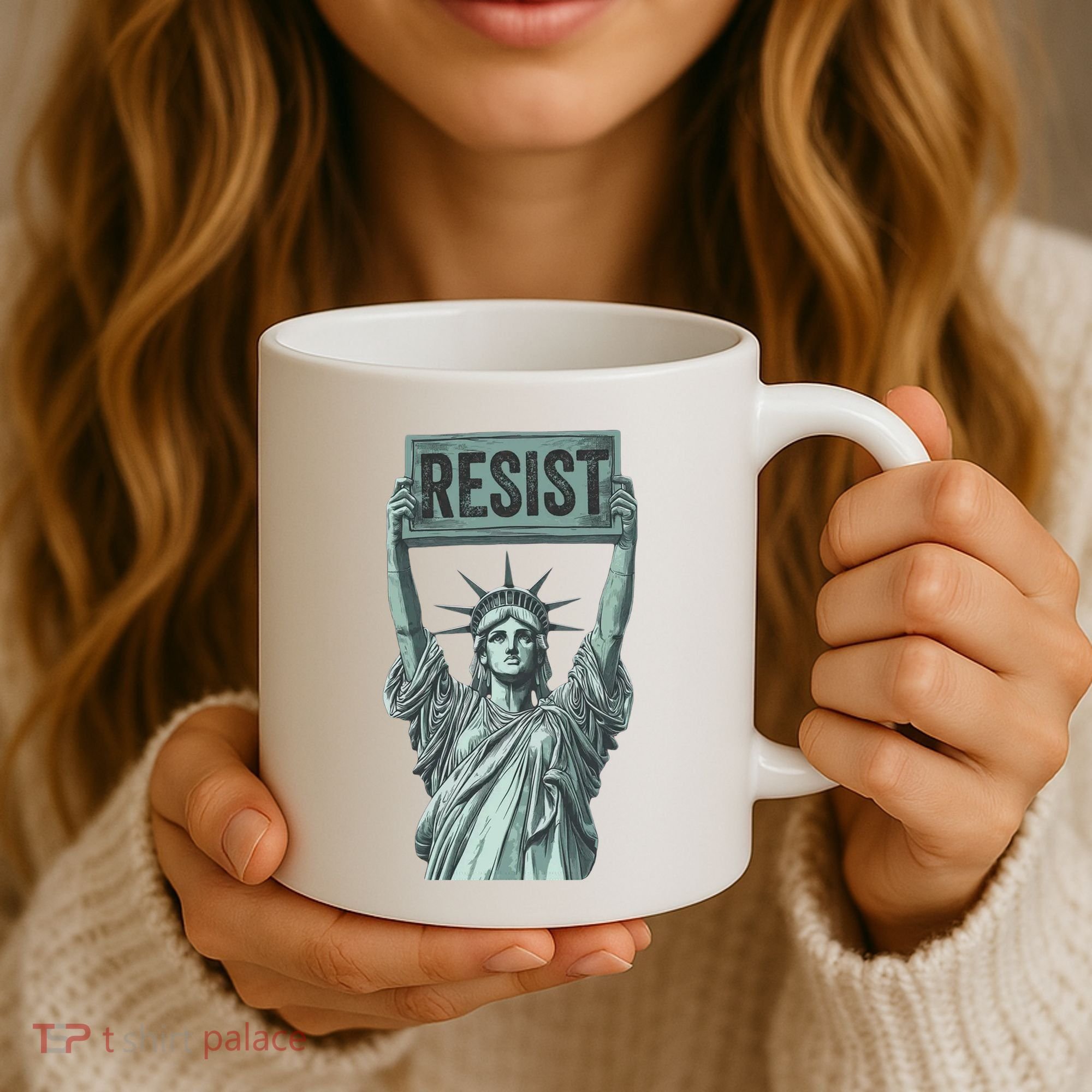 Resist Protest Statue Of Liberty Coffee Mug