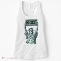 Resist Protest Statue Of Liberty Women's Tank Top thumb 0