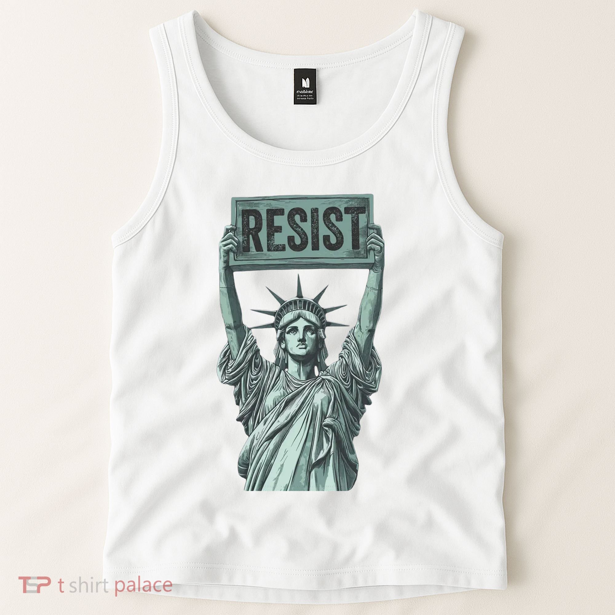 Resist Protest Statue Of Liberty Tank Top
