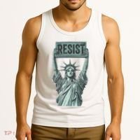 Resist Protest Statue Of Liberty Tank Top thumb 3
