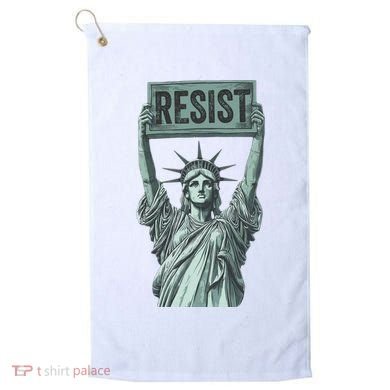 Resist Protest Statue Of Liberty Golf Towel
