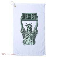 Resist Protest Statue Of Liberty Golf Towel thumb 0