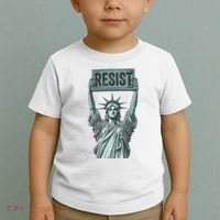 Resist Protest Statue Of Liberty Toddler T-Shirt thumb 2