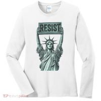 Resist Protest Statue Of Liberty Women's Long Sleeve Shirt thumb 0