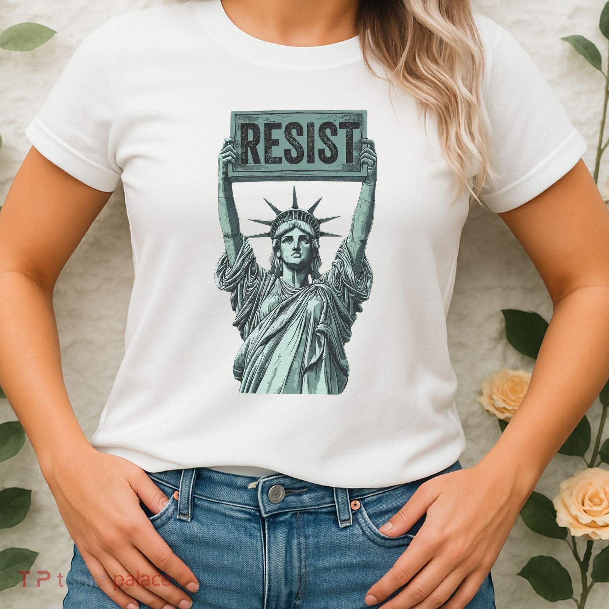 Resist Protest Statue Of Liberty Women's T-Shirt