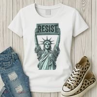Resist Protest Statue Of Liberty Women's T-Shirt thumb 3