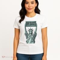Resist Protest Statue Of Liberty Women's T-Shirt thumb 4