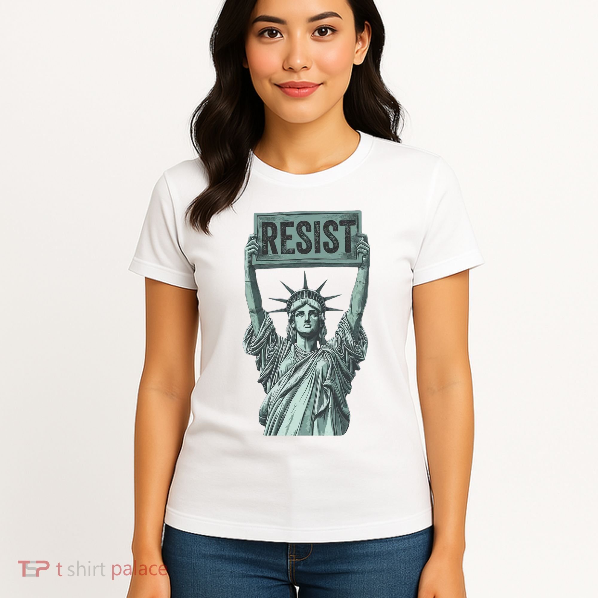 Resist Protest Statue Of Liberty Women's T-Shirt