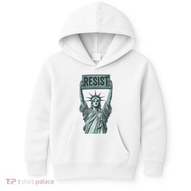 Resist Protest Statue Of Liberty Kids Hoodie