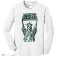 Resist Protest Statue Of Liberty Kids Long Sleeve Shirt thumb 0