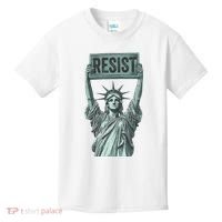 Resist Protest Statue Of Liberty Kids T-Shirt thumb 0