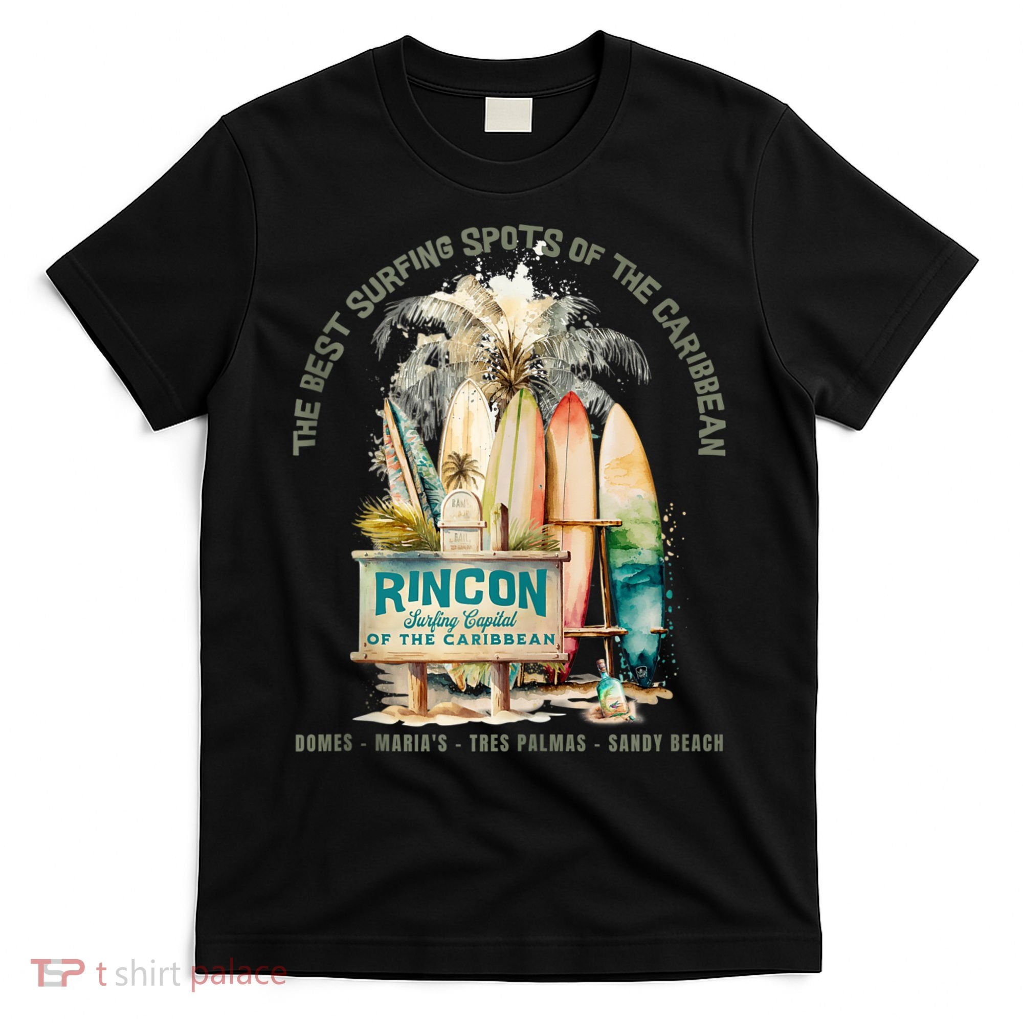 Rincon PR Surfing Capital Of The Caribbean Surfers Wipeout T-Shirt