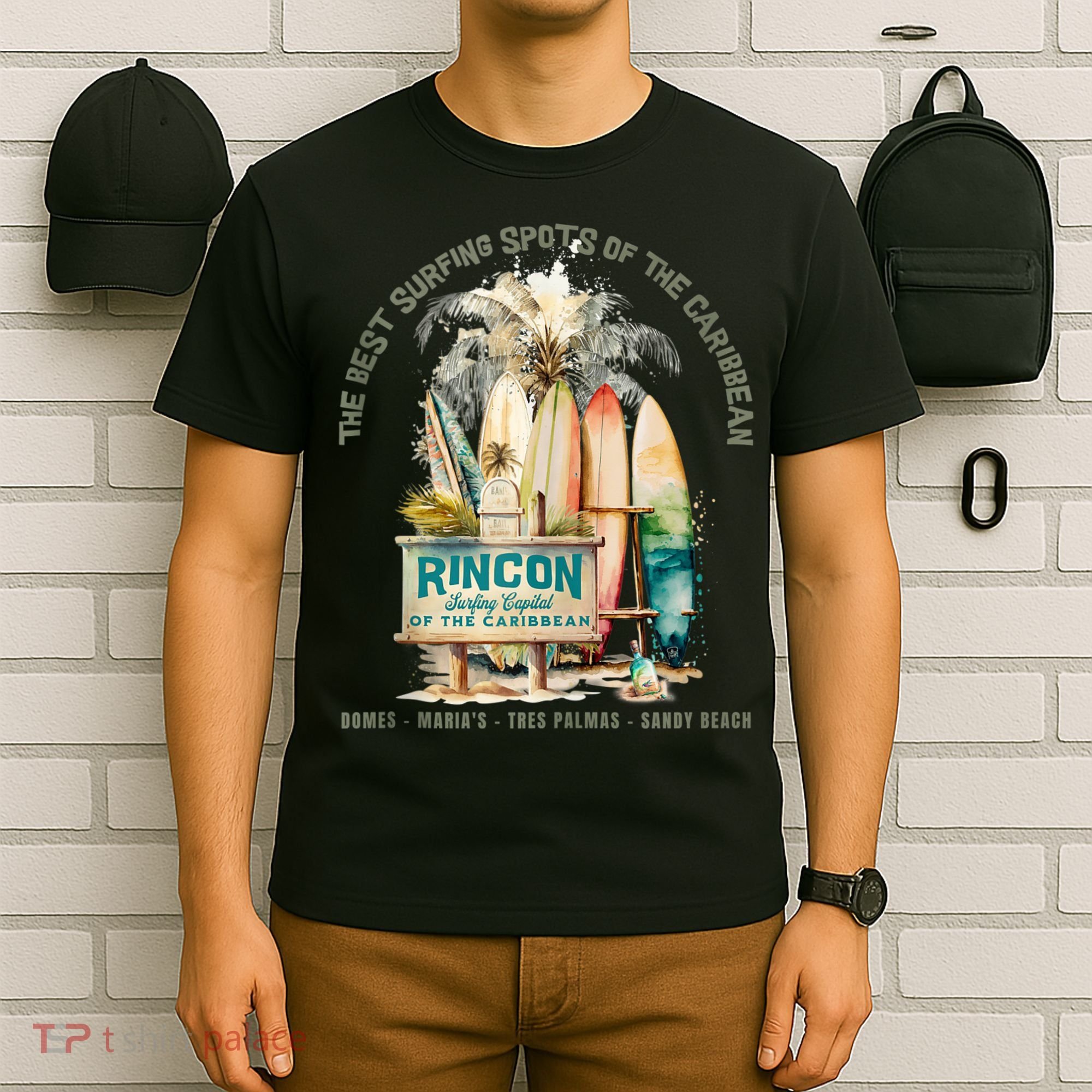 Rincon PR Surfing Capital Of The Caribbean Surfers Wipeout T-Shirt