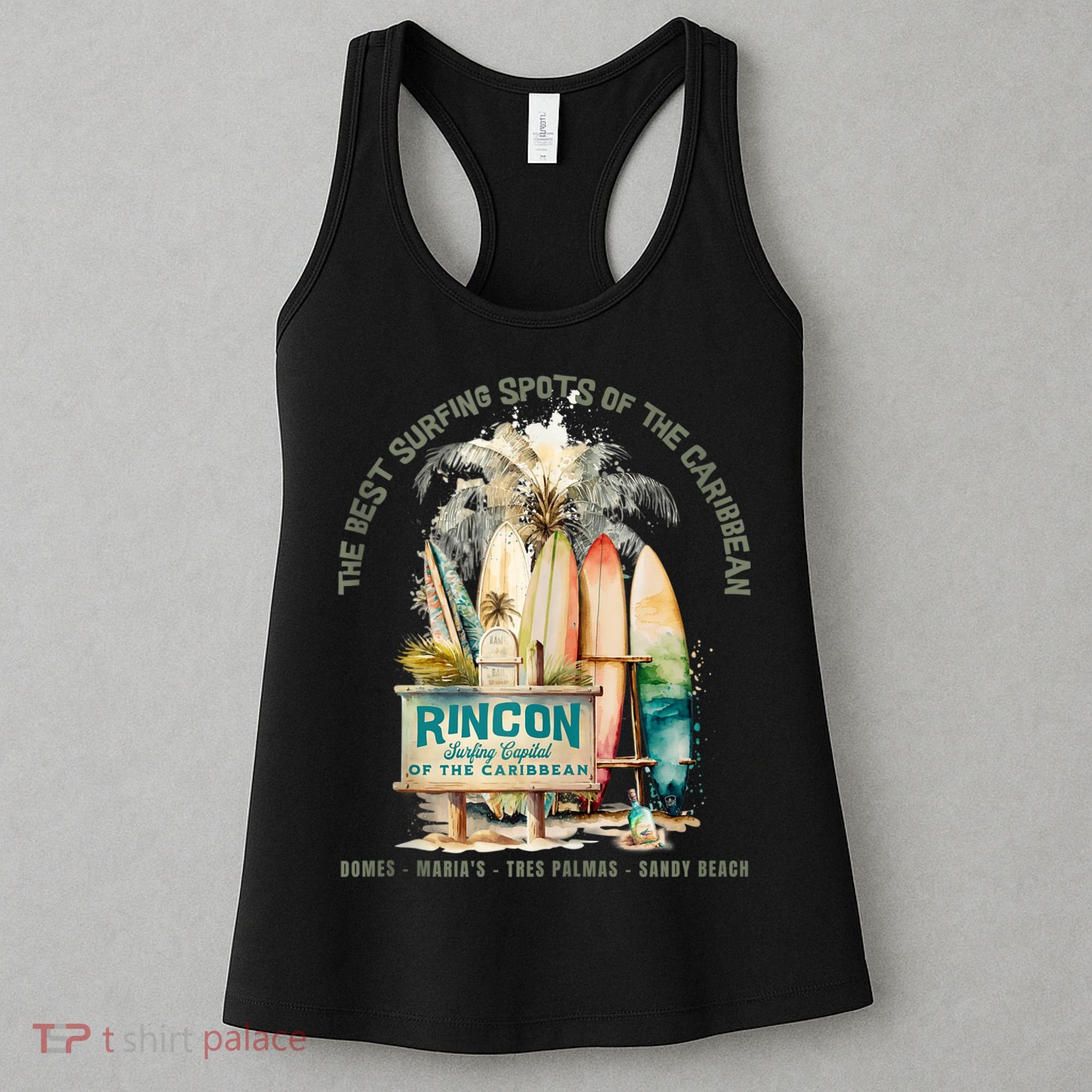 Rincon PR Surfing Capital Of The Caribbean Surfers Wipeout Women's Tank Top