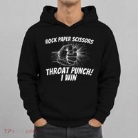 Rock Paper Scissors Throat Punch Adult Humor Sarcastic Hoodie thumb 0