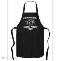 Rock Paper Scissors Throat Punch Adult Humor Sarcastic Apron thumb 0